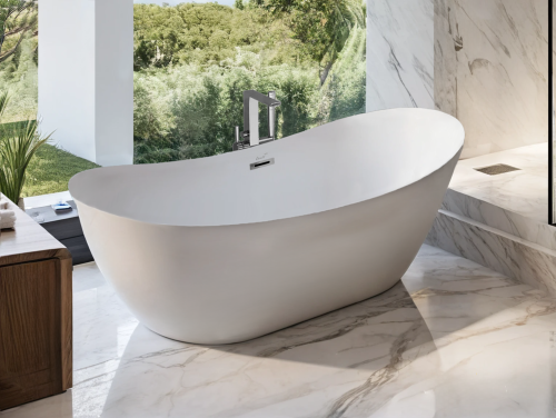 Ванна акриловая Cerutti SPA CT10507 170х74 отдельностоящая овальная с ножками