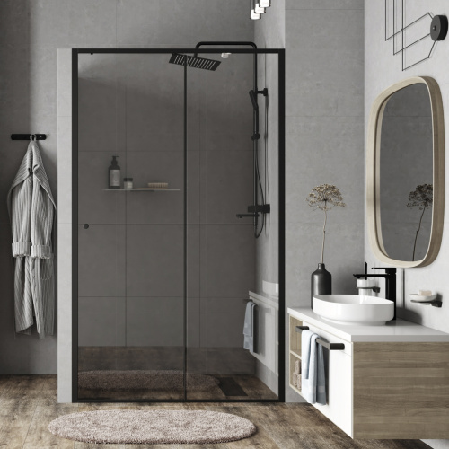 Душевая дверь Wasserkraft Dill 61S 61S31 140х200 стекло прозрачное профиль черный - фото 4