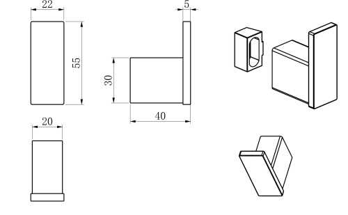 Крючок Wonzon & Woghand WW-V2301-CR - фото 2
