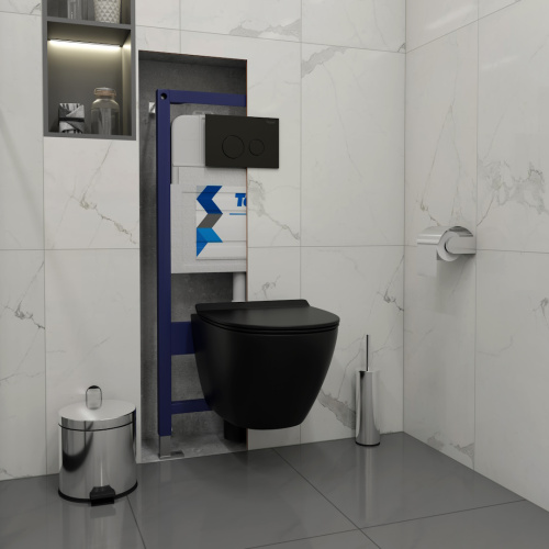 Клавиша смыва механическая Teymi Lina T70103BM цвет черный - фото 3