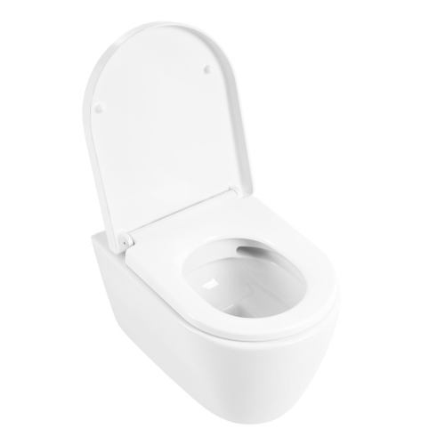 Чаша унитаза подвесная BelBagno MARINO BB105CHR цвет белый без сиденья безободковая каскадный смыв - фото 2