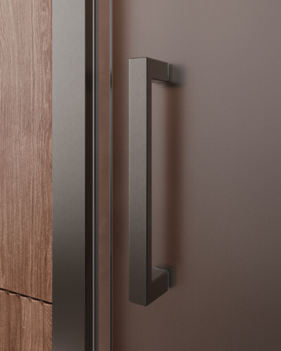 Душевая дверь Cezares MOLVENO MOLVENO-BF-1-120-P-GM 120х195 стекло рифленое профиль оружейная сталь - фото 2