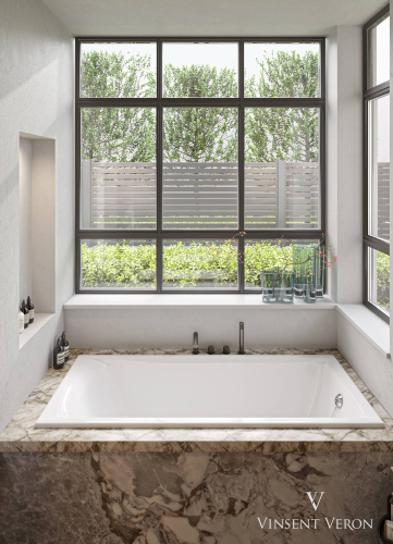 Ванна чугунная Vinsent Veron Devon VDV1807545H/E60327CH-AS 180х75 пристенная прямоугольная с ножками с ручками - фото 2