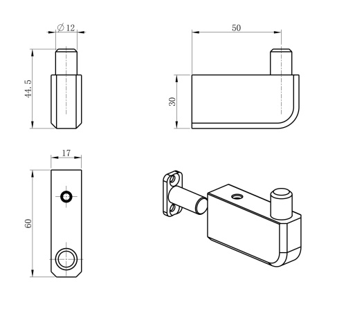 Крючок Wonzon & Woghand WW-V3301-CR - фото 2