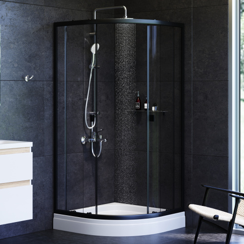 Душевой уголок Am.Pm X-Joy W88G-205-090BT64 90х90 стекло прозрачное профиль черный без поддона - фото 3