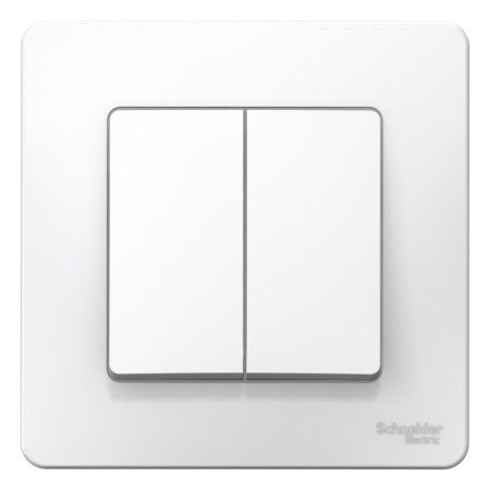 Выключатель 2-клавишный 10А Systeme Electric Blanca (Бланца) BLNVS010501