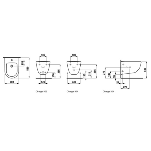 Биде Laufen Pro 8.3095.2.400.302.1 подвесное - фото 2