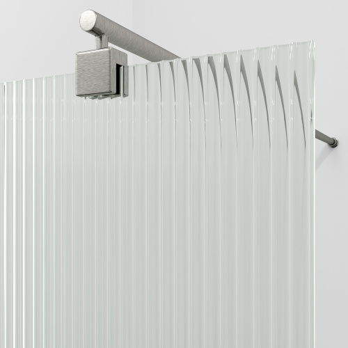 Душевая перегородка WasserKRAFT Rur 30W 30W40BN-FL 120х200 стекло рифленое профиль никель - фото 2