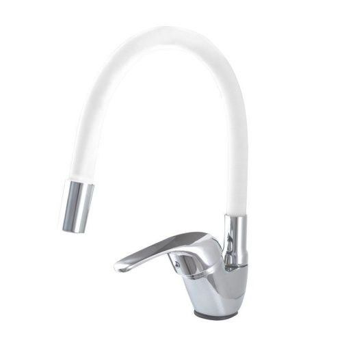 Смеситель для кухни Сантаком StOmega 3398-3 на мойку белый - фото 2