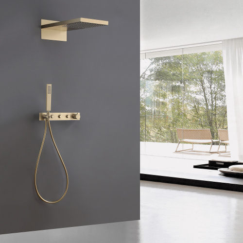 Душевая система ABBER AF8752G встраиваемая в стену с термостатом - фото 2