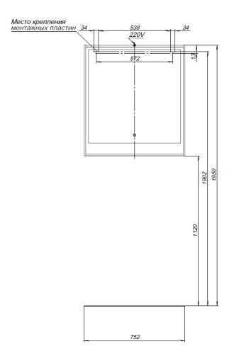 Зеркало в ванную Aquanet Милан 00306384 75х83 цвет белый - фото 5