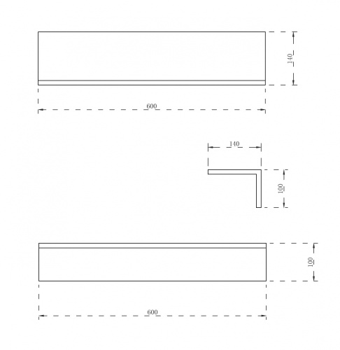 Полка в ванную комнату ABBER Stein AS1654MB - фото 3