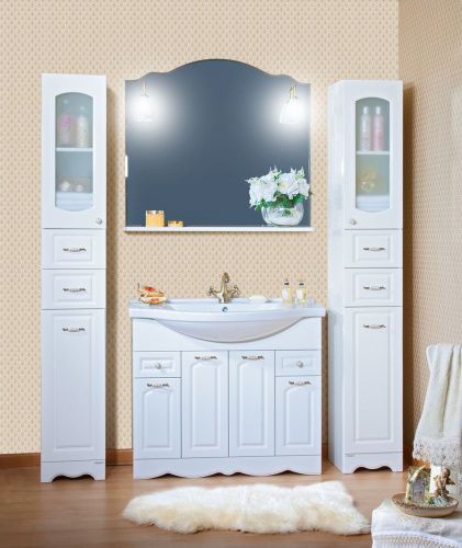 Зеркало-шкаф с подсветкой Бриклаер 4627125411342 100х17х90 подвесной цвет белый - фото 4