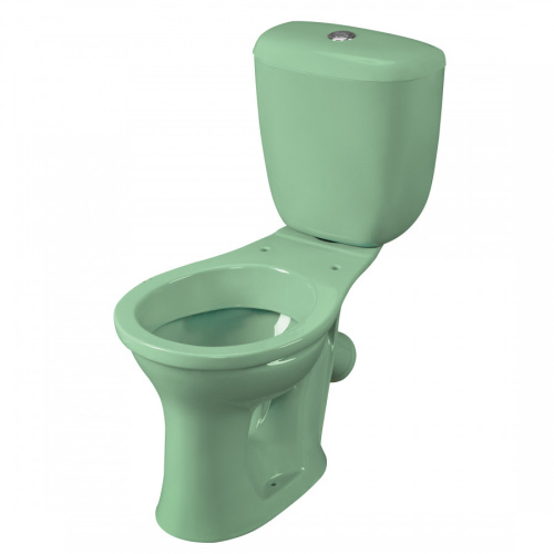 Унитаз-компакт напольный с бачком Santeri Виктория 1P3016S0400BF салатовый с сиденьем каскадный смыв - фото 4