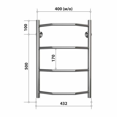 Полотенцесушитель Stelmix 4670078541208 43х60 водяной хром - фото 3