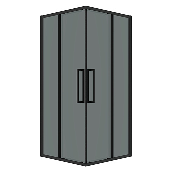 Душевой уголок Grossman Cosmo 300.K33.02.1010.21.10 100х100 стекло тонированное профиль черный матовый без поддона