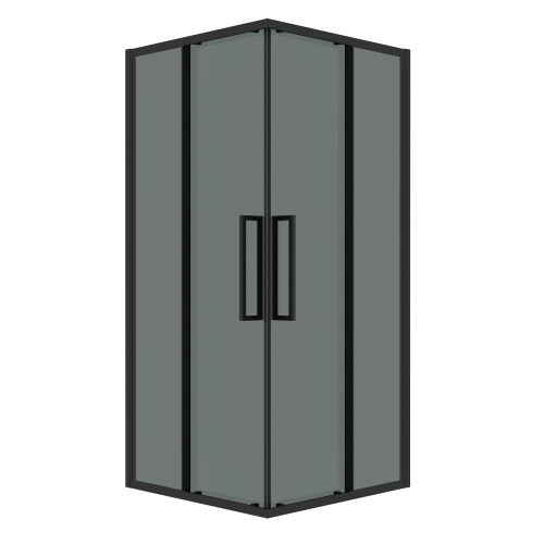 Душевой уголок Grossman Cosmo 300.K33.02.1010.21.10 100х100 стекло тонированное профиль черный матовый без поддона