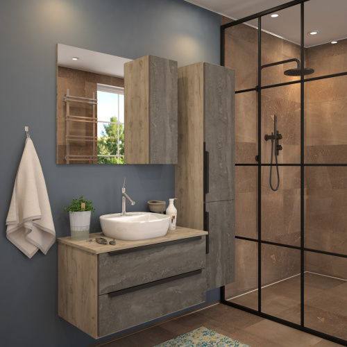 Раковина из сантехнического фарфора Teymi Solli T50207 41х41 накладная цвет белый 1 отверстие под смеситель - фото 4