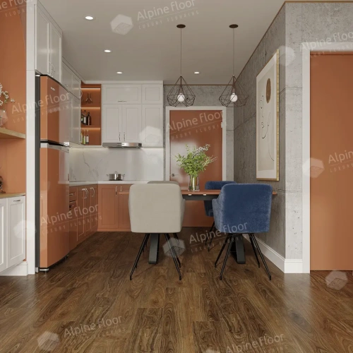 SPC ламинат Alpine Floor Nut ECO 22-1 MC Ногуэра толщина 0.4 см 43 класс 1220х183 - фото 2