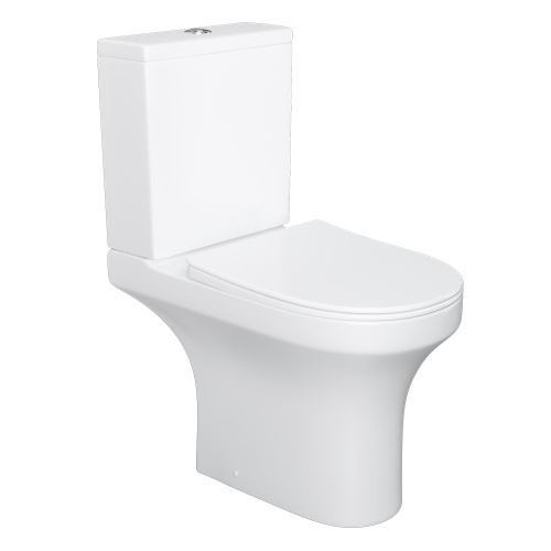 Унитаз напольный с бачком Damixa Skyline DX35C8600SC белый с сиденьем микролифт безободковый каскадный смыв - фото 2