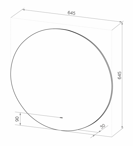Зеркало в ванную Misty Зеркала (сенсорные) АЛА-02-645-14 65х65 - фото 5