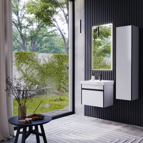 Шкаф-пенал Aqwella Y URB0535W 35х30х140 подвесной цвет белый - фото 2