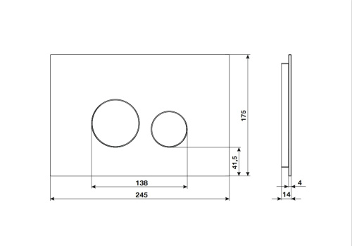 Клавиша смыва механическая KK POL M11 350/PPX/003-00-00 цвет коричневый - фото 2