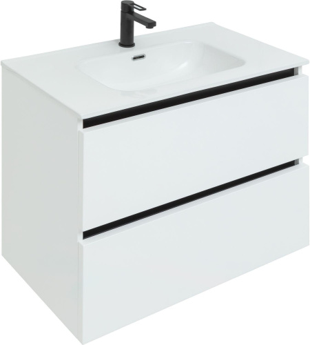 Раковина керамическая Aquanet Flat 00284029 91х47 полувстраиваемая цвет белый 1 отверстие под смеситель - фото 2