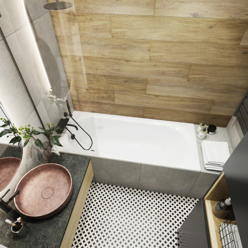 Ванна акриловая Lavinia Boho Biore 35010050 150х70 встраиваемая прямоугольная без каркаса - фото 3