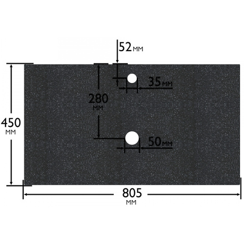Столешница СанТа 900146 81х45 подвесная цвет млечный путь - фото 5