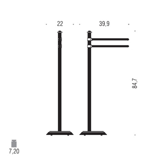 Стойка Colombo Hermitage B3338.CR - фото 2