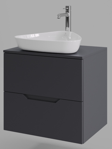 Тумба с раковиной Orange Line Li-60TugMDF+B07-500W 61х46х68 - фото 2