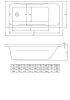 Ванна акриловая C-Bath CBQ011002 180х70 пристенная прямоугольная