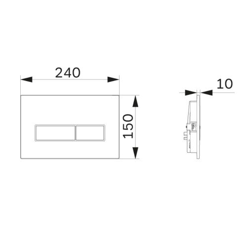 Клавиша смыва механическая Am.Pm ErgoFit М I110301 цвет белый - фото 2