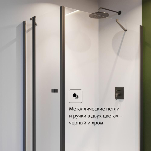 Душевая дверь Roca CAPITAL 7.M461.0.016.M 100x195 стекло прозрачное профиль черный - фото 3