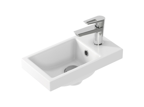 Раковина из сантехнического фарфора Taliente P-UM-COM40/1 40х22 накладная цвет белый