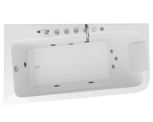 Ванна акриловая гидромассажная Grossman GR-17095-1L 170х95 пристенная асимметричная с ножками - фото 5