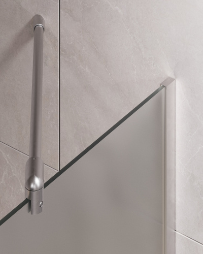 Шторка для ванны Timo T16 60х140 стекло матовое профиль хром ориентация универсальная - фото 4