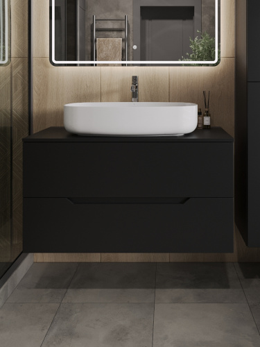 Тумба с раковиной Orange Line Li-100TubMDF+B07-675W 101х46х68 - фото 3