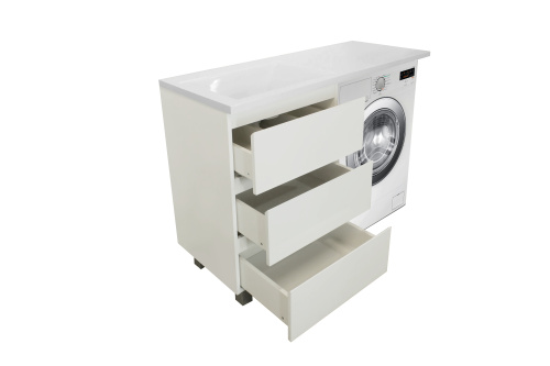 Тумба с раковиной Эстет Dallas Luxe 140 ФР-00002922 75х48х86 напольная цвет белый - фото 3