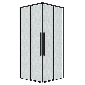 Душевой уголок Grossman Galaxy 300.K33.01.7070.21.02 70х70 стекло прозрачное профиль черный матовый без поддона