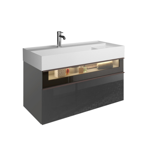 Тумба с раковиной Burgbad Yumo SFMX102 F3194 C0001*1 101х47х48 подвесная цвет серый глянцевый