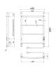 Полотенцесушитель электрический Indigo Arc Lux LCALE60-40Rt 45х60 хром