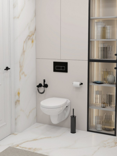 Унитаз подвесной Teymi Hanna T40900 белый с сиденьем микролифт безободковый каскадный смыв - фото 2