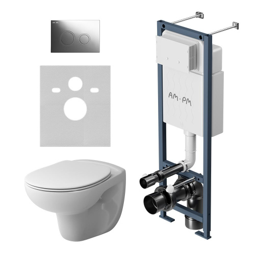 Комплект унитаз с инсталляцией с клавишей смыва Am.Pm Willow IS110151.DX15C1700