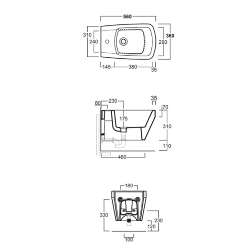 Биде Simas Baden Baden BB19bi matt*1 подвесное - фото 2