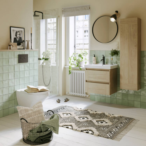 Шкаф-пенал Aqwella Y AST0535DD 35х25х140 подвесной цвет коричневый - фото 3