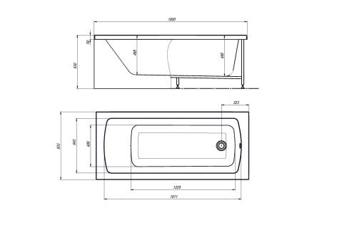 Ванна акриловая гидромассажная Timo RITTA RITTA1880-KT18-SPV1505-T-CM-T-BM-T-CT-FP18H 180х80 пристенная прямоугольная с каркасом - фото 2
