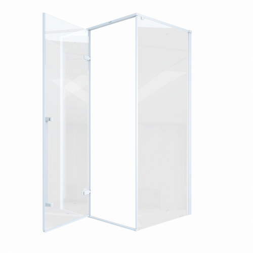 Душевой уголок Cerutti SPA C1AW 120х90 стекло прозрачное профиль белый без поддона - фото 3