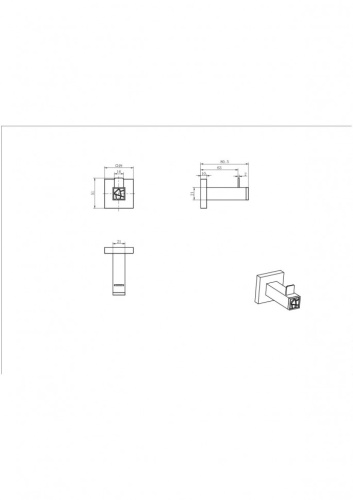 Крючок CeramaLux Venezia 88601-1 - фото 2